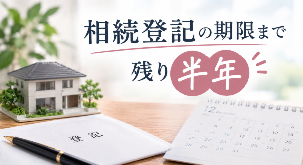 相続登記の期限まで残り半年|2027年3月31日を過ぎると過料10万円、実家の名義変更は今すぐ確認を